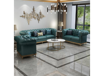 Chesterfield bankstel bank bekleding bankstel 6-delig woonkamerset tafels Chesterfield bankstel bankbekleding bankstel 6-delige woonkamerset tafels