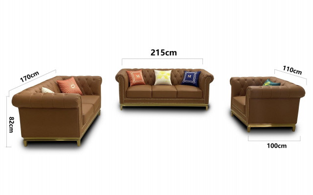Klassieke luxe Chesterfield 3+2+1 zits bankstel set gestoffeerd meubilair bankstellen bankstellen Nieuw