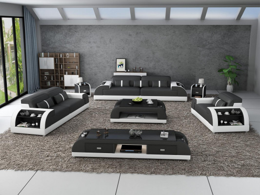 Sofaset 3 2 1 zits set Bank Bekleding Bank Leer Relax Woonkamerset Nieuw