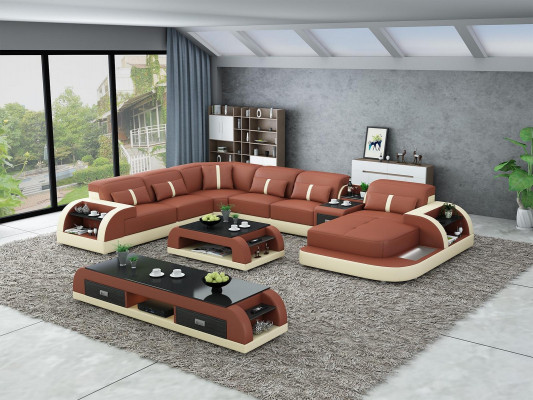 Leren bankstel ontwerp hoekbank hoekbank luxe woonlandschap geleid bank bank bekleding  Leren bankstel ontwerp hoekbank hoekbank luxe woonlandschap geleid bank bank bekleding