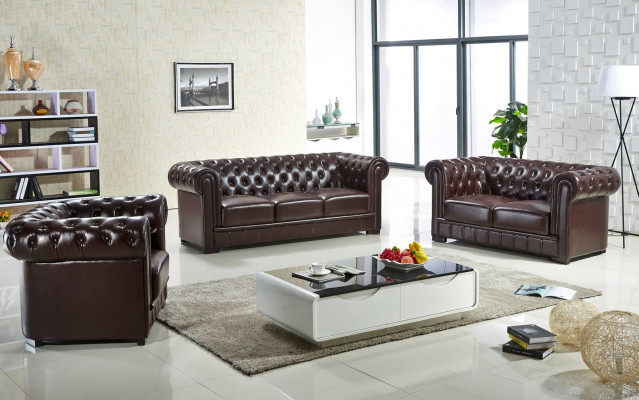 Bankstel 3-zits set bank stoffering bank leer relax woonkamerset
