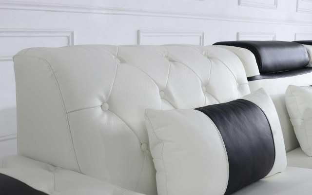 Hoekbank bank U-vorm Bank bekleding Designer leer Groot lederen bankstel Woonlandschap