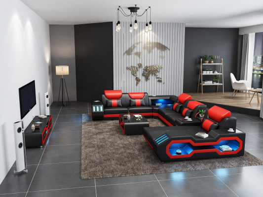 Hoekbank U-vorm Salontafel Beklede Hoekbank Zitbank Sofa Zitplek Hoek