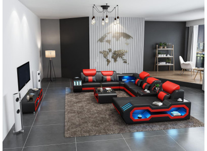 Hoekbank U-vorm Salontafel Beklede Hoekbank Zitbank Sofa Zitplek Hoek