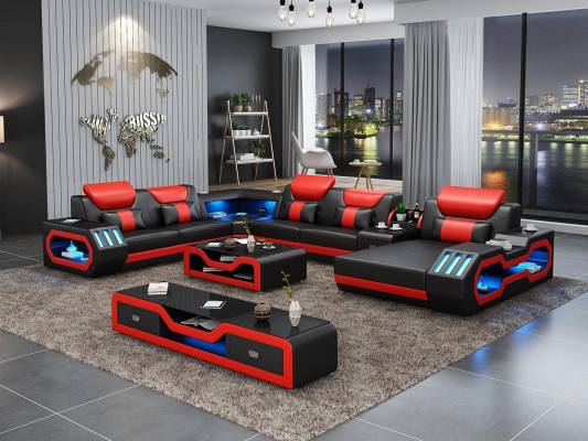 Hoekbank U-vorm Salontafel Beklede Hoekbank Zitbank Sofa Zitplek Hoek