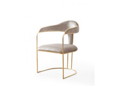 Modern ontwerp Metalen vrijetijdsstoel Nieuwe gestoffeerde stoelen, grijs Moderne nieuwe stoel