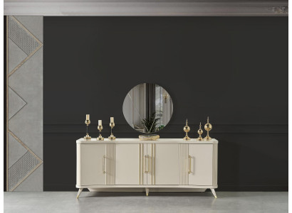xxl dressoir buffet houten dressoirs kasten beige luxe inrichting