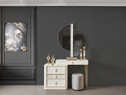 Slaapkamer Wit Kaptafel Hout Elegante Meubels Consoles Kaptafels