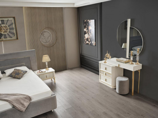 Slaapkamer Wit Kaptafel Hout Elegante Meubels Consoles Kaptafels