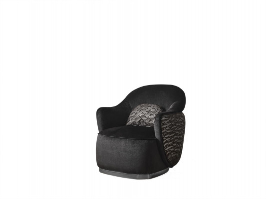 Fauteuil 1-zits zwart Luxe Design Woonkamer modern elegant Bekleding nieuw