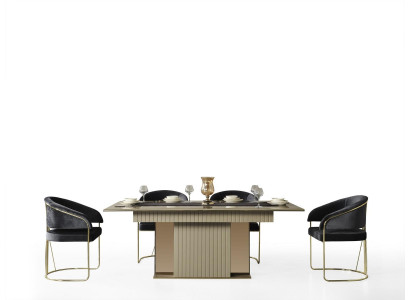 Luxe eettafels metalen eettafel ontwerp tafel Italiaanse meubels eetkamer.