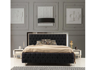 Slaapkamer Bed 2x Nachtkastjes Luxe Beddenset Compleet Designmeubels 3-delig.