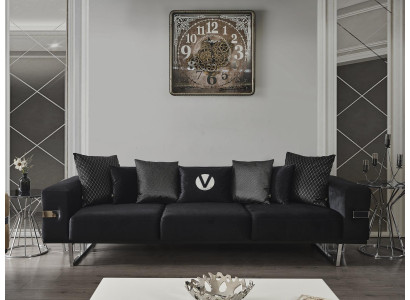 Woonkamer Bank Bankstel Bankstel Slaapbanken xxl Design Bank 4-zits Textiel Groot Nieuw