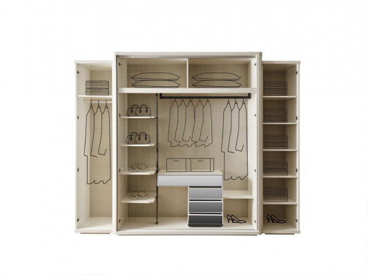 Kledingkast Kast Luxe Houten kasten Ontwerp Meubels Slaapkamer Wit Nieuw