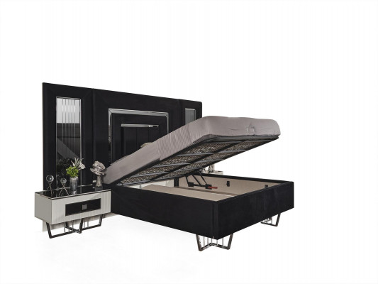 Slaapkamer kast meubels metaal luxe bedden elegant bed metalen bedframe