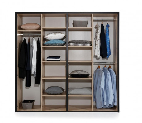 Kledingkast Bruin Hout Meubel Ontwerp Elegant Slaapkamer Modern Kast Nieuw