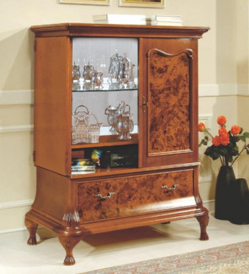 Huisbar kast woonkamer kasten barkast vitrine Italiaanse meubels hout