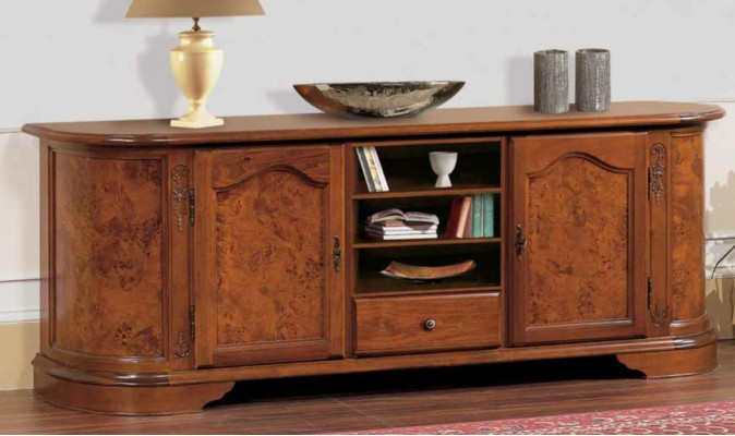 Dressoir met spiegel dressoirs houten kast meubels ladenkast bruin nieuw