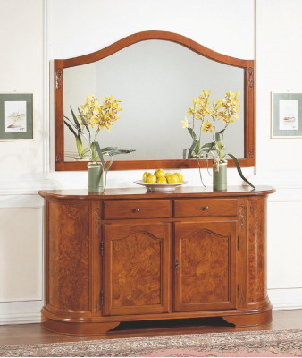Garnituur Set 2-delig Dressoir Spiegelset Hout Dressoirs Buffetkast Meubel Kast