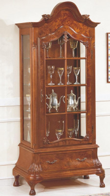 Vitrine Glazen Kast Bruin Meubels Kasten Vitrines Kabinet Italiaanse Meubels Nieuw