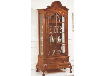 Vitrine Glazen Kast Bruin Meubels Kasten Vitrines Kabinet Italiaanse Meubels Nieuw