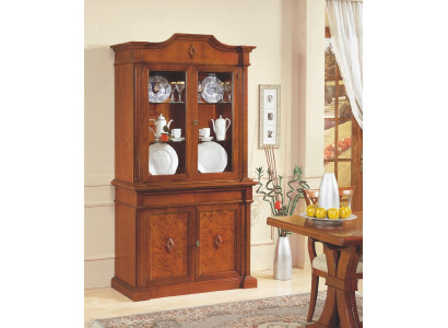 Meubel Glazen kast Vitrine Hout Vitrines Glas Kast Kasten Planken Italië
