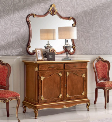 Dressoir Commode Spiegel Commode Laden Hout Art Deco Luxe Ontwerp Set 2-delig