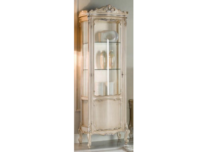 Vitrine Glazen kast Wit Italiaanse meubels Vitrinekasten Woonkamer Kast
