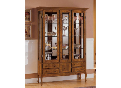 Kasten Vitrines Vitrine kast Houten vitrinekast Meubels Italiaans dressoir