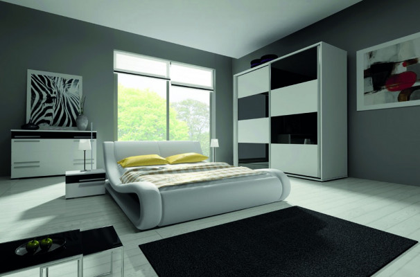 Ontwerp Slaapkamer Compleet Garnituren Kast Bed Ladenkast Nachtkastje Modern