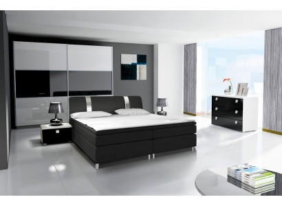 Ontwerp Slaapkamer Moderne Sets Compleet Kast Bed Commode Nachtkastje