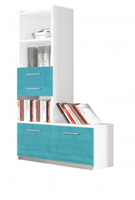 Kinderkamer Turkoois Modern Kast Commode Hout Tafel Slaapkamer Jeugd 5-delig