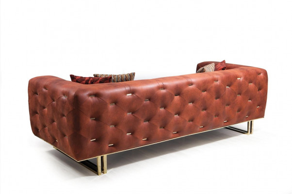 Chesterfield Kleurrijk Bankstel Meubelset 3+3+1 Groep Textiel