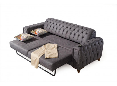 Driepersoonsbank 3-zitsbank Fauteuils Stof Bank Meubels Textiel Kleur Grijs