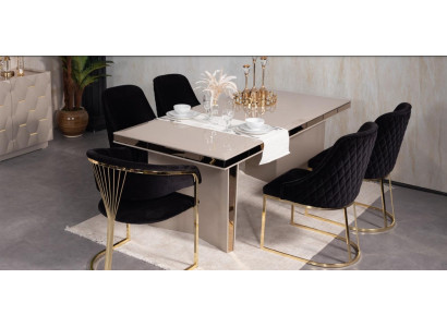 Eettafel Hout Eettafels Tafels Tafel Ontwerp Goud Luxe Eetkamer Meubelen Ontwerper