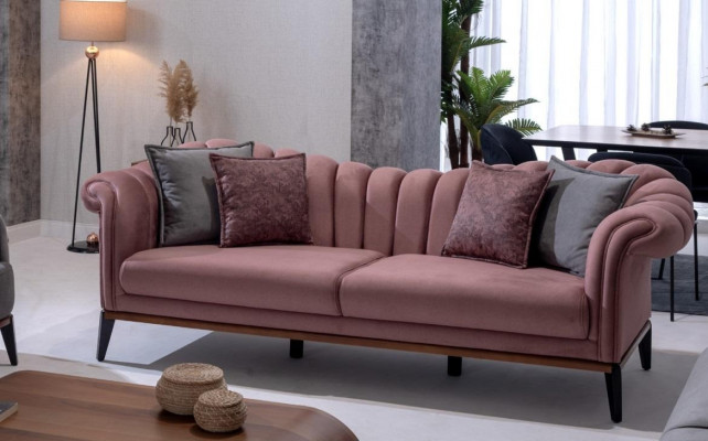 Sofaset Bank Bekleding Modern 3+3-zits Set Design Banken Bekleding Textiel Nieuw