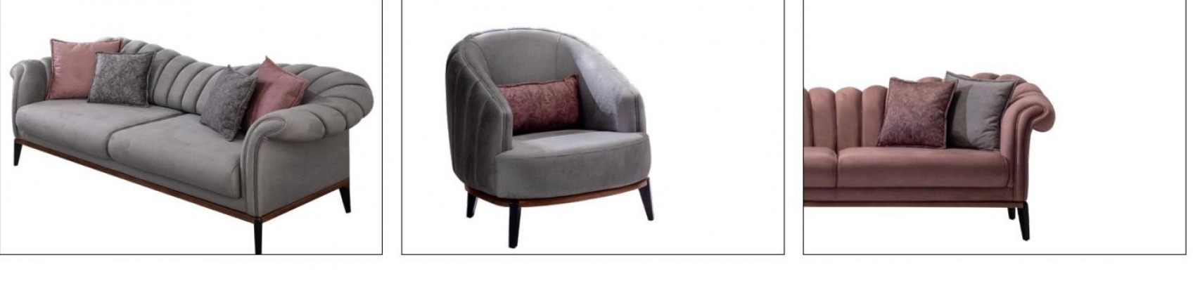 Sofaset Bank Bekleding Modern 3+3-zits Set Design Banken Bekleding Textiel Nieuw