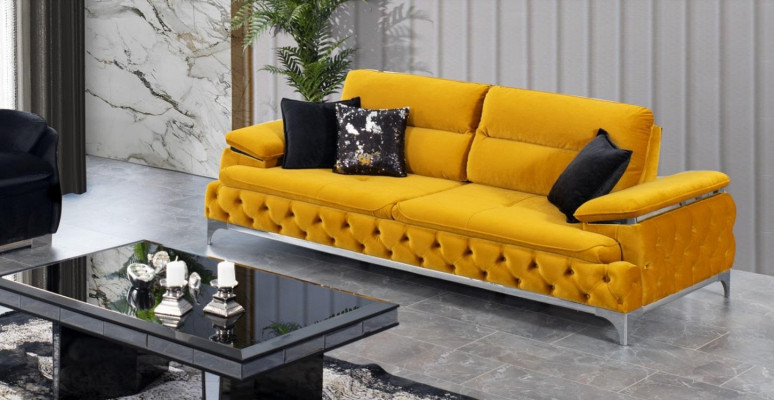 Sofaset 3+3 zits set Designbanken Beklede Banken Stof Relax