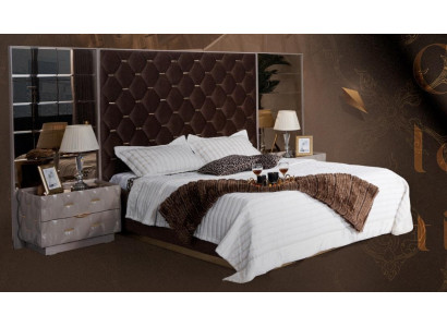 Slaapkamer Bed Nachtkastje Bedden Dubbel Hout Nieuw Luxe Set 3-delig.