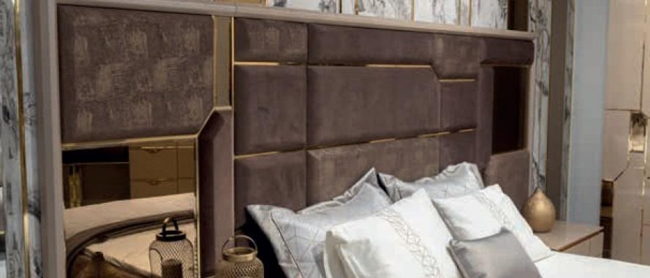Bed kussen bedframe meubel ontwerp tweepersoonsbed luxe slaapkamer
