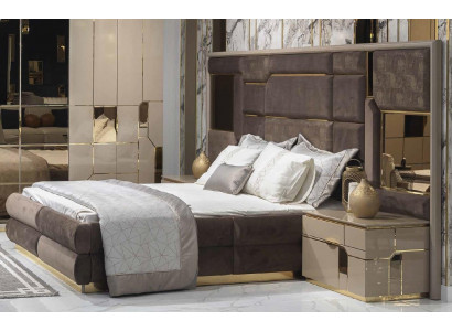Bed kussen bedframe meubel ontwerp tweepersoonsbed luxe slaapkamer