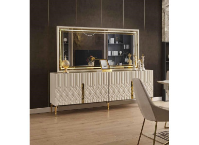 xxl Dressoir met spiegel Dressoirs Houten kasten Meubels 2-delig  xxl Dressoir met spiegel Dressoirs Houten kasten Meubels 2-delig