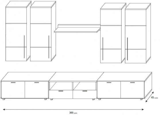 Hoogglans woonkamer wandkast woonkamer kast vitrine dressoir