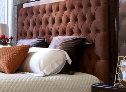 Bed Luxe gestoffeerd design tweepersoonsbedden hotel Huwelijksslaapkamer Textiel