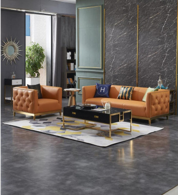 Klassieke bankstel bank bekleding 3+1 zits banken leren bankstel