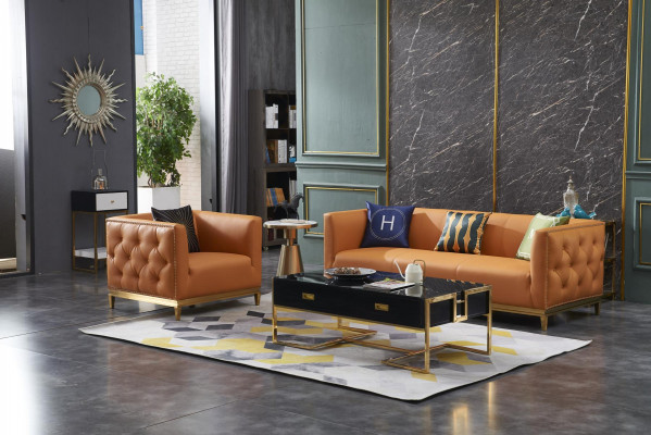 Klassieke bankstel bank bekleding 3+1 zits banken leren bankstel