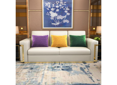 Ontwerp bekleding luxe zitbank bank textielbank 3-zits kunstleer driezitsbank!