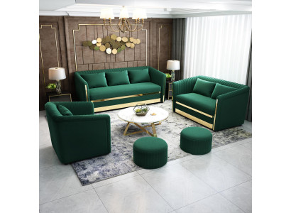 Sofa set Textiel Bankstellen Ontwerp Modern Bank 3+1 Zits Banken