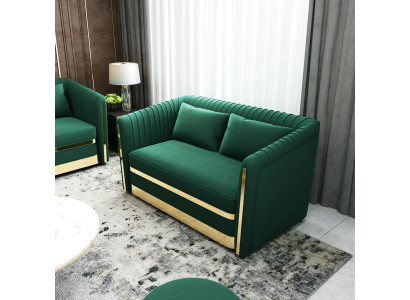 Groen Designer Bank Bank Bekleding xxl 2 Zits Grote Banken Bankstellen Textiel Leer