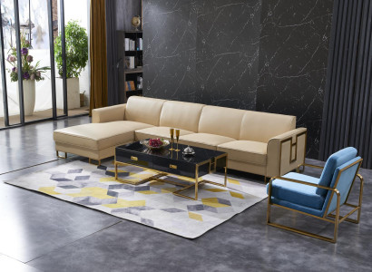 Woonlandschap L Vorm Hoekbank Bank Ontwerp Bekledingsset Bank Hoek